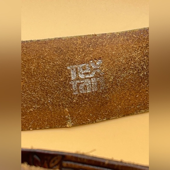 Tex Tan Embossed Leather Belt, Size 32, Vintage, Preowned - Picture 2 of 13